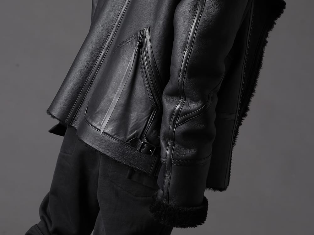The Viridi-anne 2022-23AW - Mouton jacket with details of rider jacket - VI-3503-06(Mouton Jacket) - 2-008