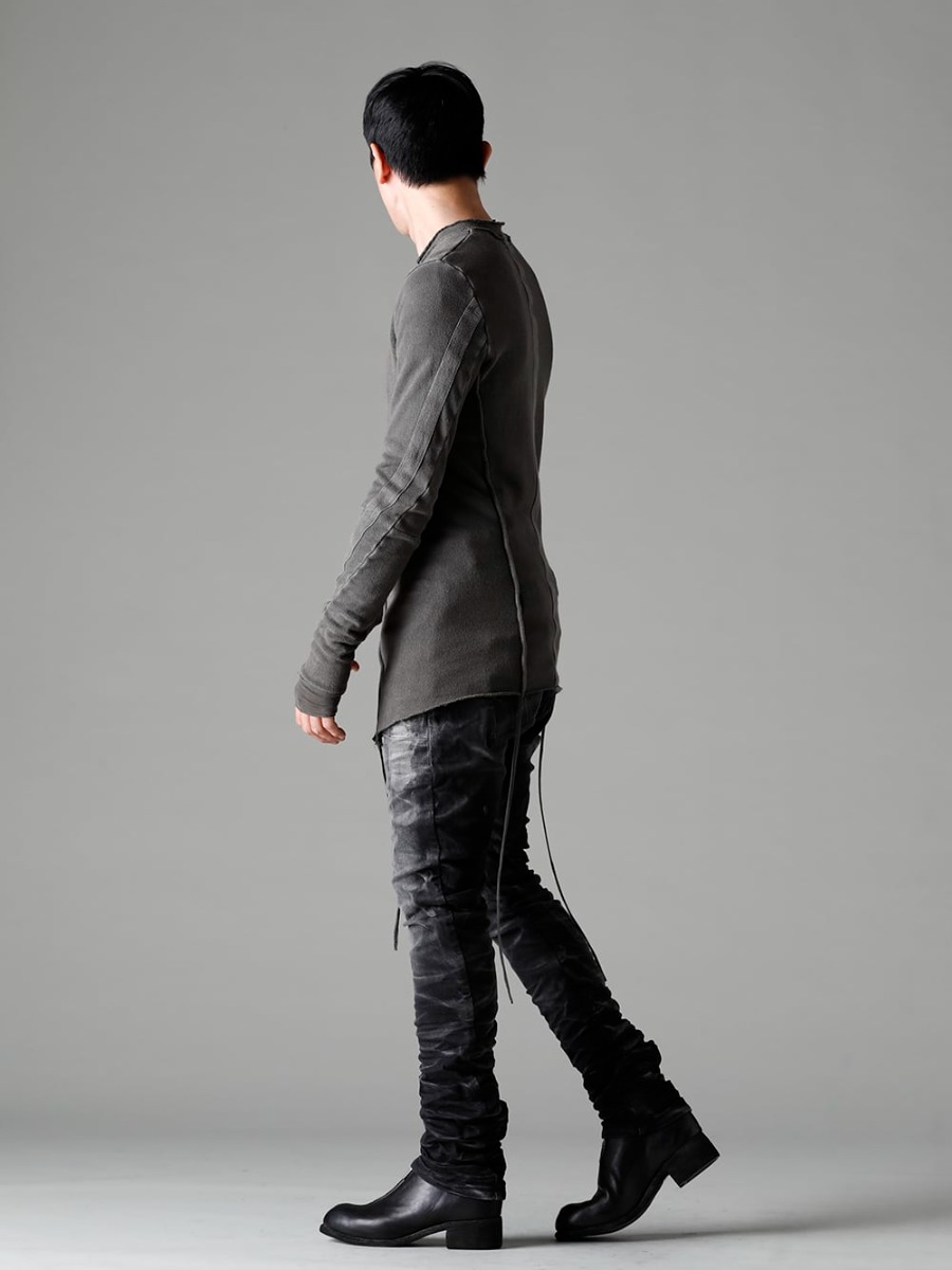 Boris Bidjan Saberi 22-23AW The simple black denim model P13. - M2973 Iconic Bound Top - P13-TF-F1603K-BLACK-DENIM P13. TF F1603K BLACK DENIM - PL0FZ Orthopaedic Decollete Shoes Double Sole Horse Full Grain - PL0FZ 1-003