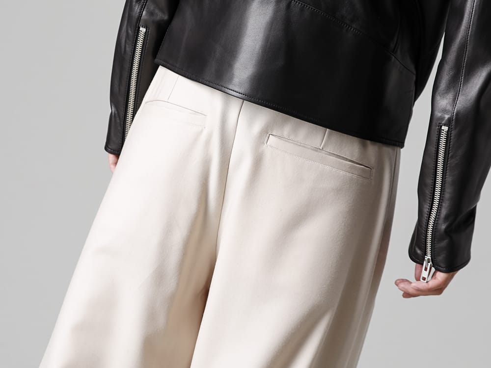 VU - ヴウ 2022-23AW 見出し3 - vu-a22-p10 Off white - ニー ワイドパンツ - IH-22SS-S001-RC - レザーシューズ 3-005