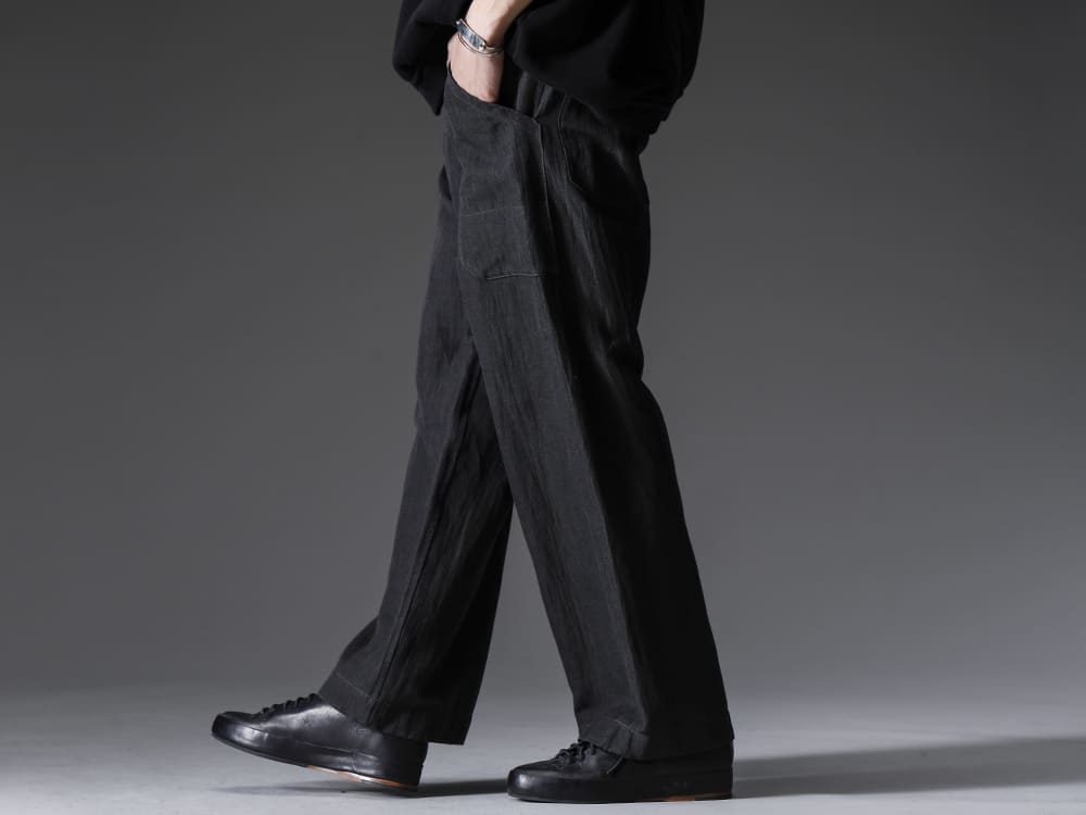 JAN-JAN VAN ESSCHE 22-23AW Versatile classic trousers for all seasons - TROUSERS#67 Trousers #67, smi wool/linen twill Handsewn-Classic-Lo   4-001