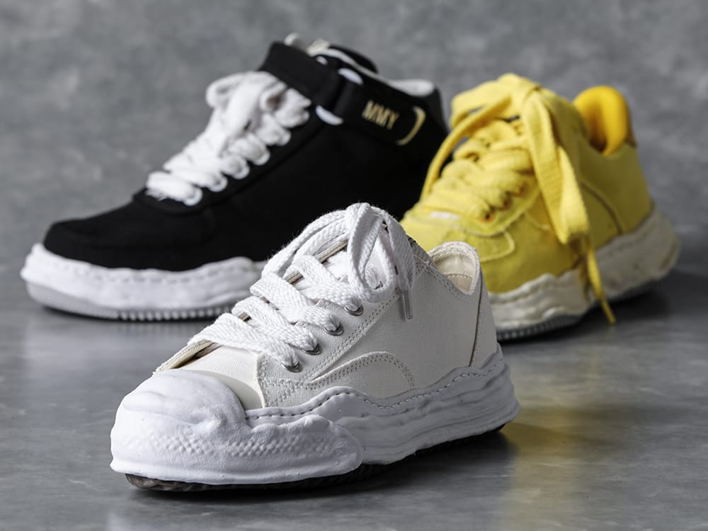 Maison MIHARAYASUHIRO - メゾン ミハラヤスヒロ White Mountaineering - ホワイトマウンテニアリング 2022-23AW スタイリング 見出し3 bK2273404 - テック ヴィスコース ジョガーパンツ - a05FW702-White-classic - ハンク- オリジナルソール トゥカップ スニーカー ローカット キャンバス White3 3-001