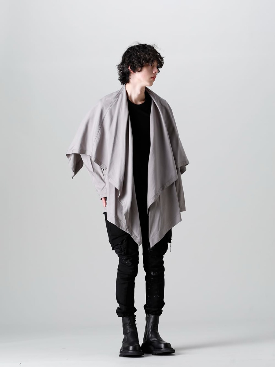 JULIUS 2023SS - The JULIUS 2023SS collection is now available! Sales have started both in-store and online! - 819CUM3-gray(Cotton/Cupro Jersey Drape Cardigan Gray) 819CUM4-black(Cotton/Cupro Jersey Drawcord Short Sleeve T-Shirt Black) - 2-011