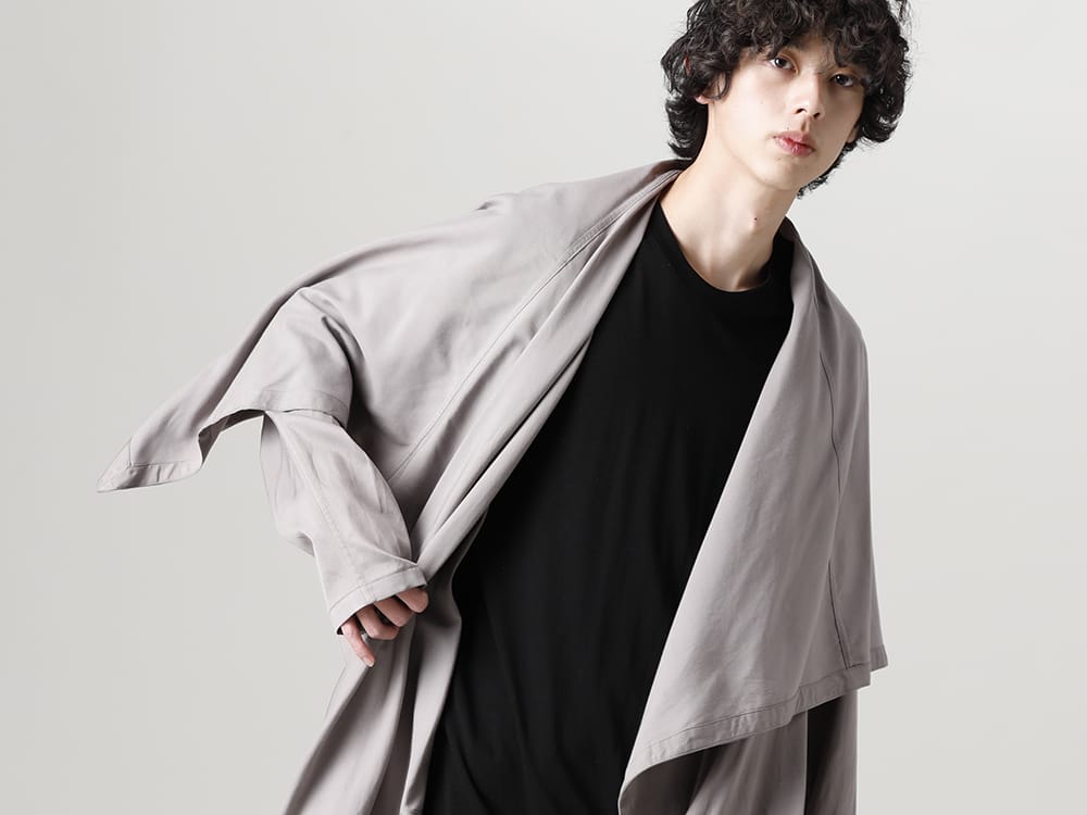 JULIUS 2023SS - The JULIUS 2023SS collection is now available! Sales have started both in-store and online! - 819CUM3-gray(Cotton/Cupro Jersey Drape Cardigan Gray) 819CUM4-black(Cotton/Cupro Jersey Drawcord Short Sleeve T-Shirt Black) - 2-013