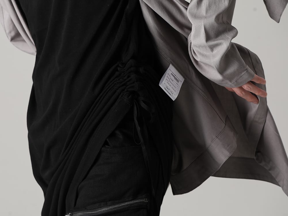 JULIUS 2023SS - The JULIUS 2023SS collection is now available! Sales have started both in-store and online! - 819CUM3-gray(Cotton/Cupro Jersey Drape Cardigan Gray) 819CUM4-black(Cotton/Cupro Jersey Drawcord Short Sleeve T-Shirt Black) - 2-015