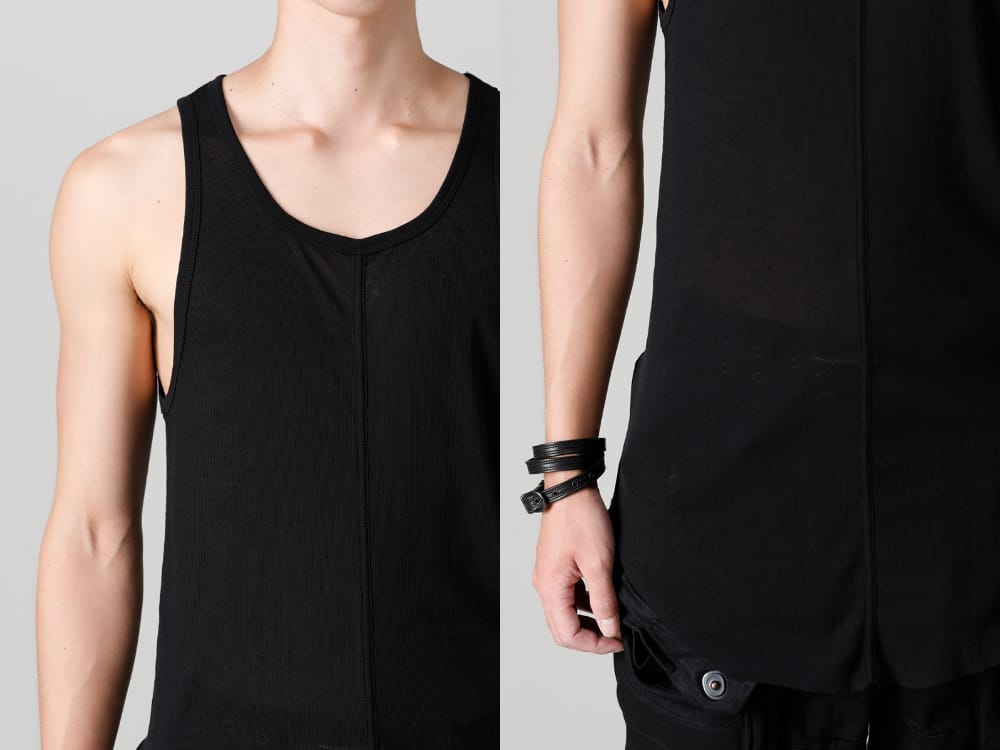 JULIUS 2023SS - The JULIUS 2023SS collection is now available! Sales have started both in-store and online! - 817CUM8-black(Cotton High Twist Rib Tank top Black) - 4-006