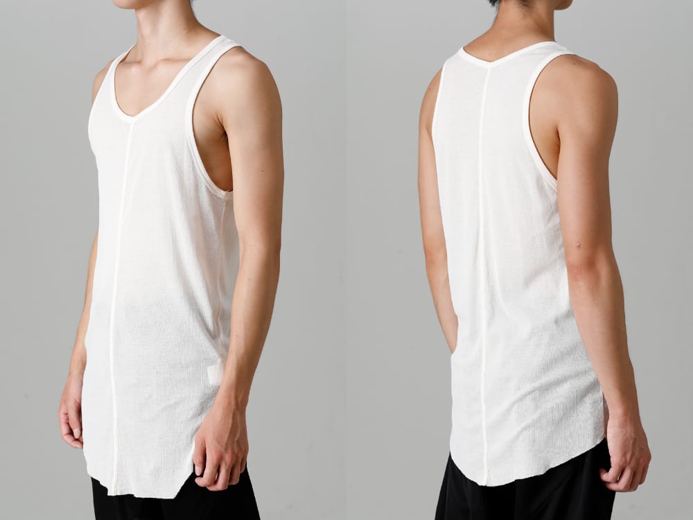JULIUS 2023SS - The JULIUS 2023SS collection is now available! Sales have started both in-store and online! - 817CUM8-raw(Cotton High Twist Rib Tank top Raw) - 4-007