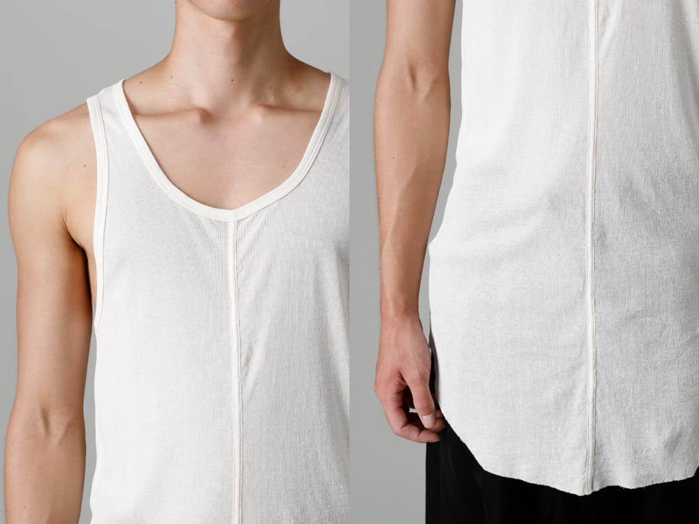 JULIUS 2023SS - The JULIUS 2023SS collection is now available! Sales have started both in-store and online! - 817CUM8-raw(Cotton High Twist Rib Tank top Raw) - 4-008