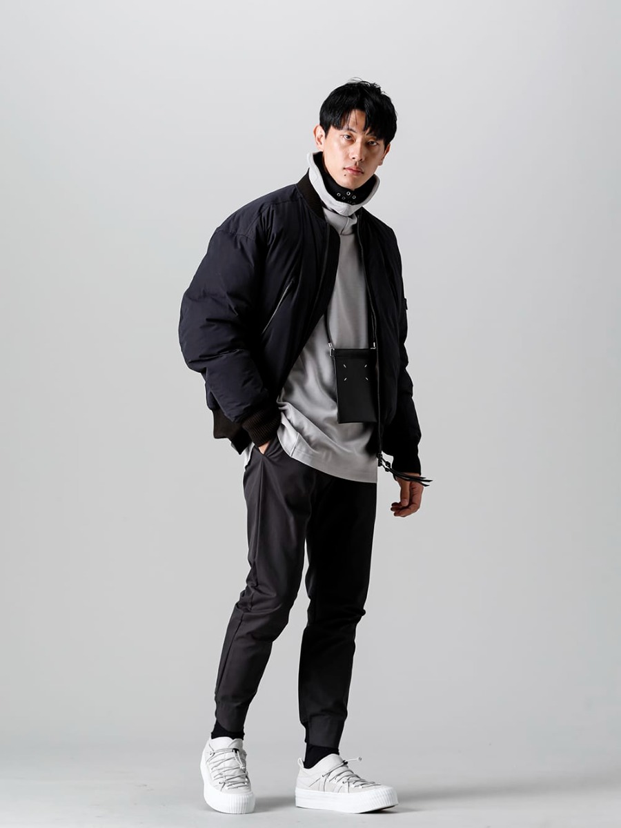 Maison Margiela 2022-23AW Select vulcanized sneakers with a distinctive upper design - SA1VZ0002 - Hanging Phone Pouch - CM-2301-Gray - Balaclava Neck LS Gray - VI-3555-09-L.Gray - Sneaker L.Gray  4-001