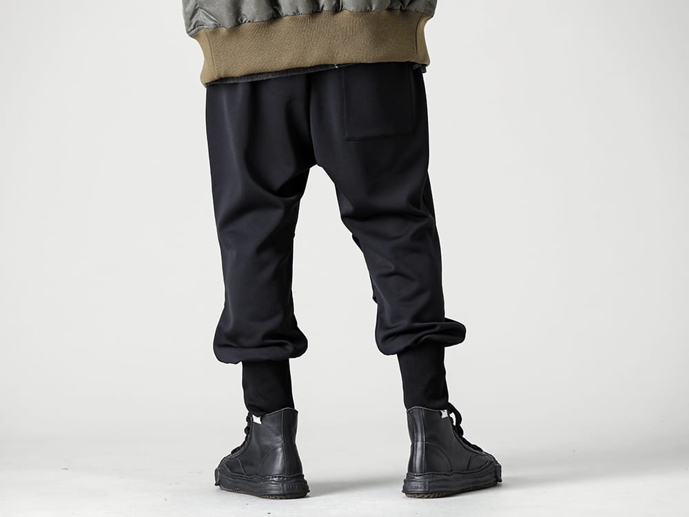 RIPVANWINKLE 2022-23AW Leather sneakers that fit well with balloon jersey ribs - RB-433-Matt-Black - Balloon Jersey Pants Matt Black - A06FW735-black-black - Original sole leather hi-top sneaker Black / Black 3-002