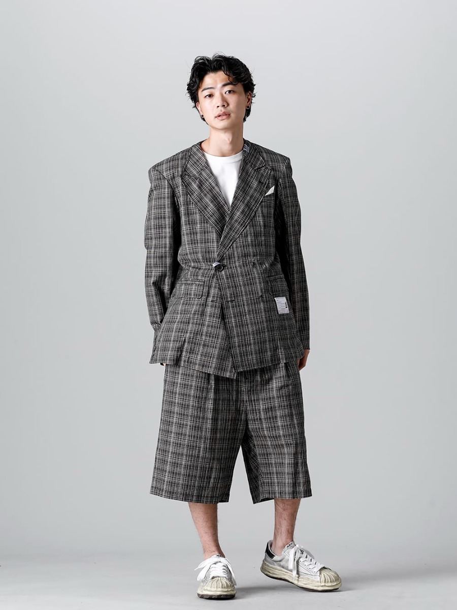 Maison MIHARAYASUHIRO Kasuri Check Blazer & Shorts Set-up Style