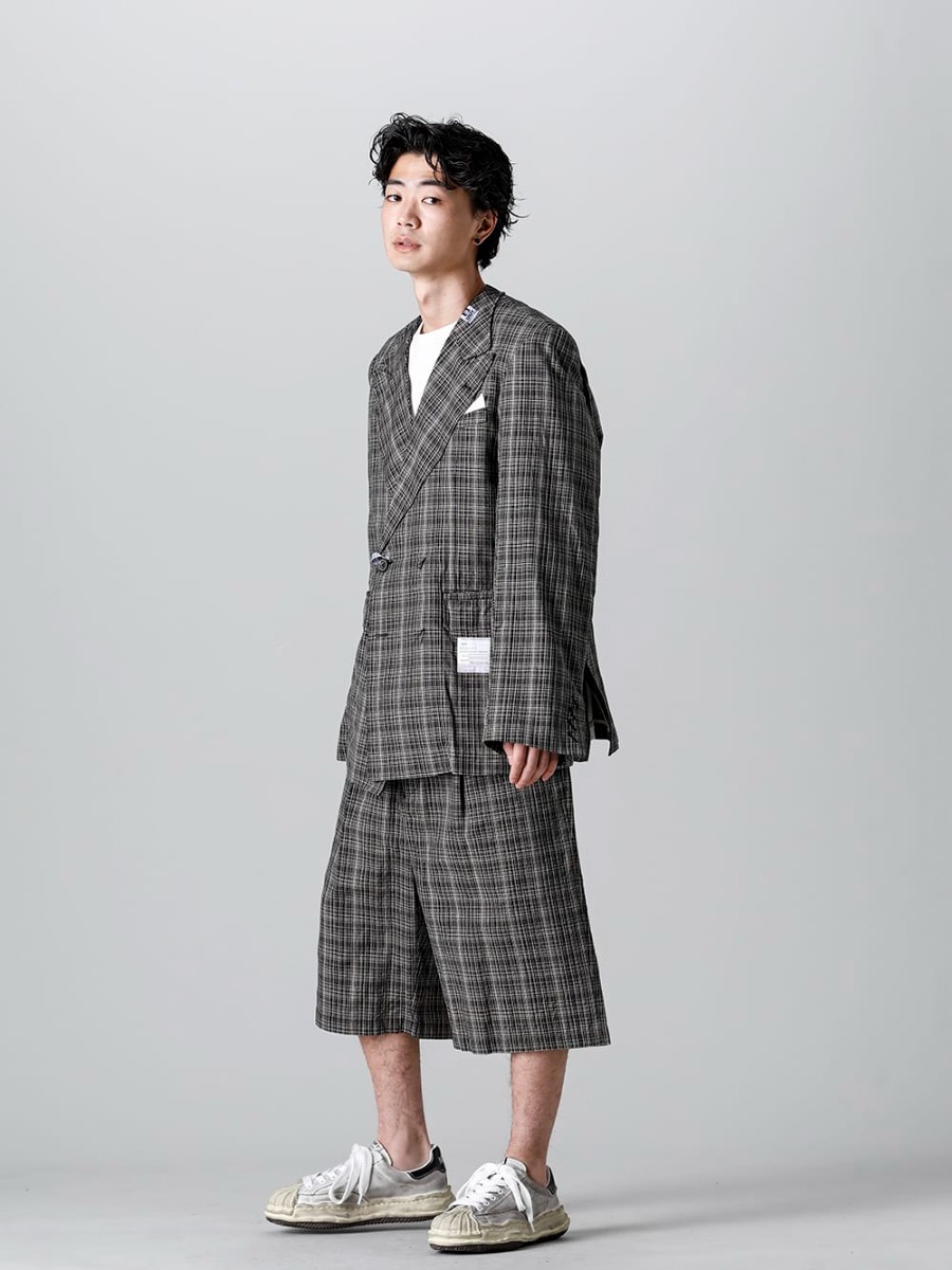 Maison MIHARAYASUHIRO Kasuri Check Blazer & Shorts Set-up Style
