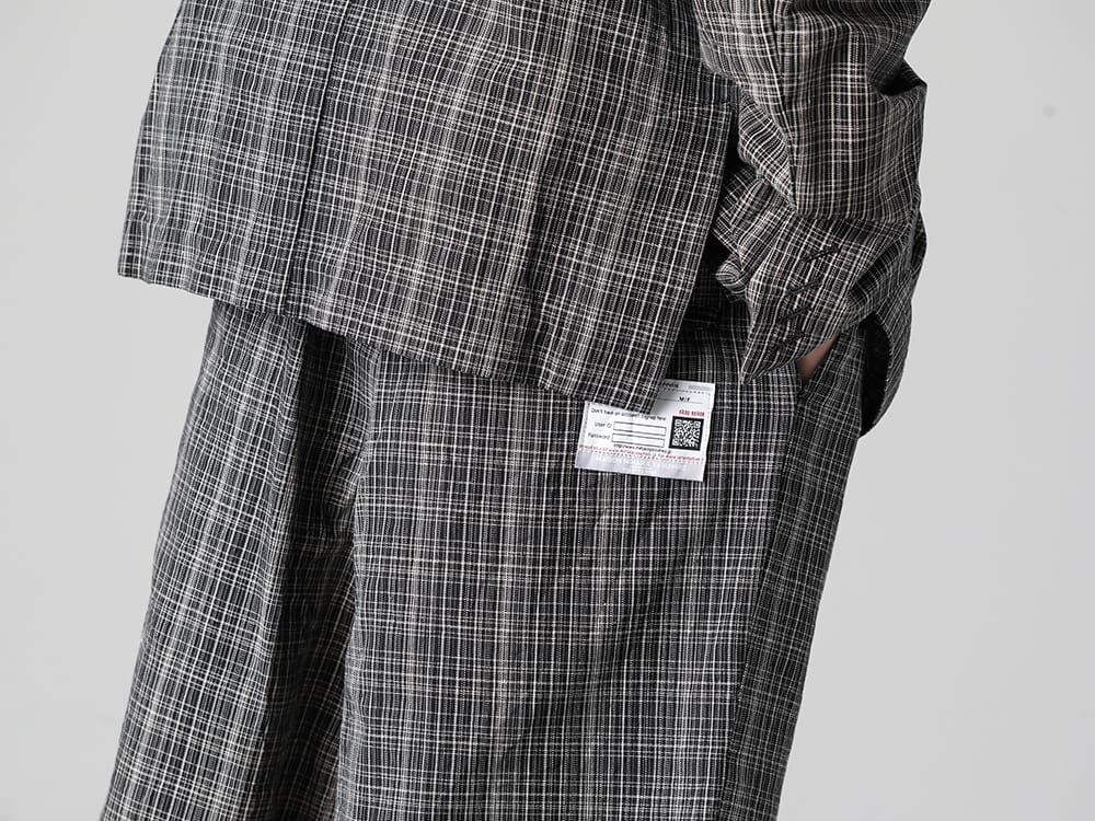 Maison MIHARAYASUHIRO - メゾン ミハラヤスヒロ 2023SS 見出し3 - A10PT034 - ラップ-ウエスト カスリ チェック ショーツ - A10FW712-White - ブレイキー ロー オリジナルソール キャンバス スニーカー White 3-004