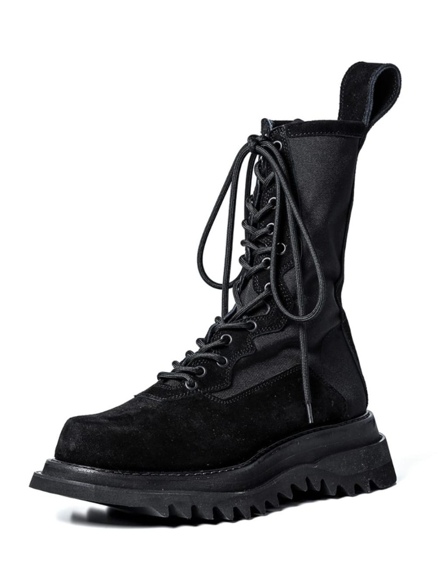 ユリウス 2023PS- JULIUS(ユリウス) 2023PSコレクション ファイナルデリバリー！只今より店頭・通販共に販売開始！ - 807FWM1(カウベロア レースアップ コンバットブーツ) - 1-001