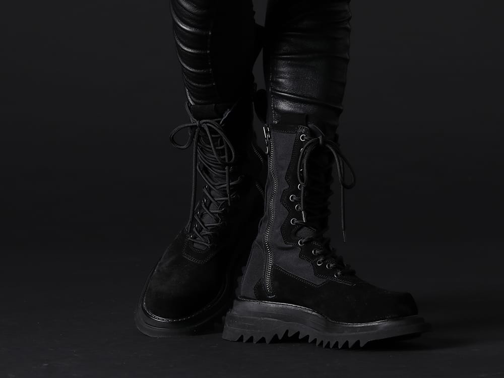 ユリウス 2023PS - JULIUS(ユリウス) 2023PSコレクション ファイナルデリバリー！只今より店頭・通販共に販売開始！ - 807FWM1(カウベロア レースアップ コンバットブーツ) - 1-002
