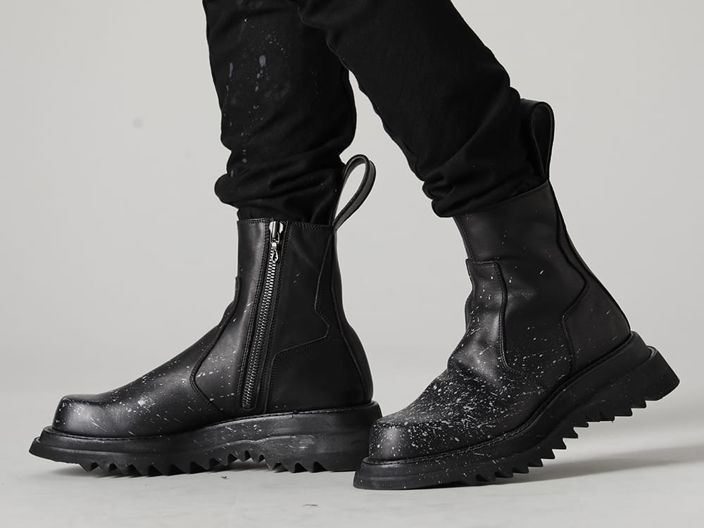 ユリウス 2023PS - JULIUS(ユリウス) 2023PSコレクション ファイナルデリバリー！只今より店頭・通販共に販売開始！ - 807FWM2-P(カウスキン ペイント サイドジップブーツ) - 1-007