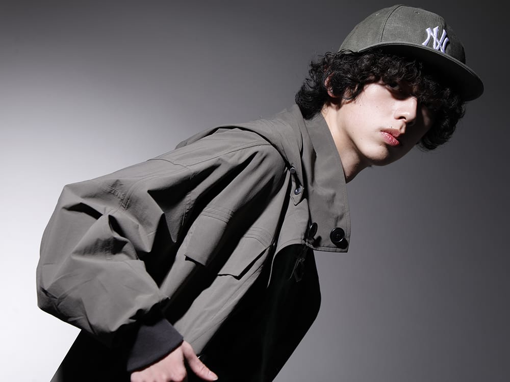 The Viridi-anne / NVCLEAR 2023SS - A hooded coat that works as a light outerwear - VI-3560-06-Dark-Olive(Water-Repellent Stretch Hooded Coat Dark Olive) NV_002-Vintage-Green(NV LOGO FR ARMY COTTON CAP VINTAGE GREEN) - 2-002