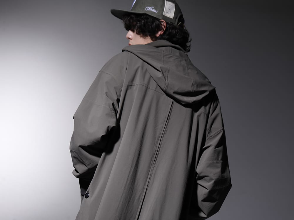 The Viridi-anne 2023SS - A hooded coat that works as a light outerwear - VI-3560-06-Dark-Olive(Water-Repellent Stretch Hooded Coat Dark Olive) - 2-009