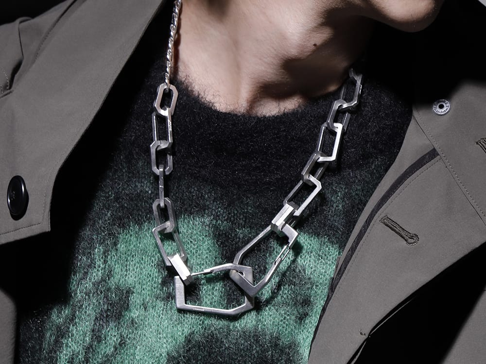 JULIUS 2023SS - A hooded coat that works as a light outerwear - 817ACU15-silver(Chain Necklace Silver) - 2-012