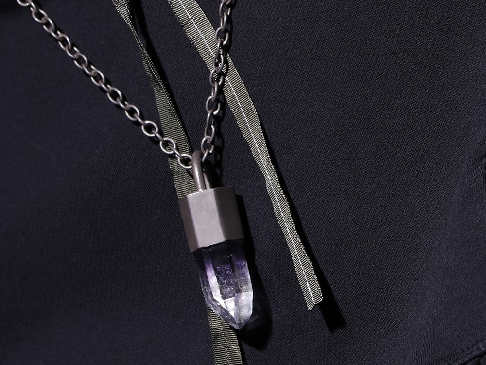 パーツオブフォー 2023SS - 洗練された作品に映えるジュエリー - R-198-MA+BAQ(Talisman necklace SPECIMEN Brandberg Amethyst Quartz) - 2-011
