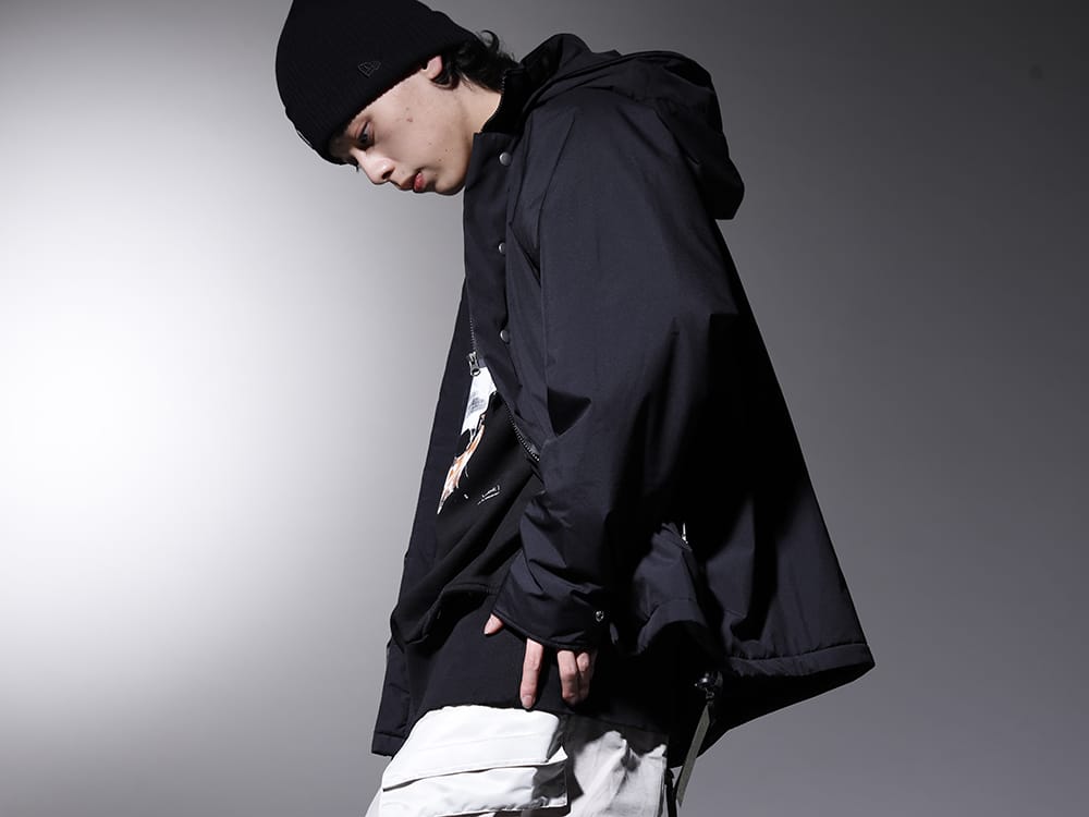 ACRONYM / JULIUS / 11 by Boris Bidjan Saberi 2023SS - The best coach jacket with attention to detail - J95-PL(Insulated Coach Jacket) 807CUM4-Black(Cotton Sweat Damaged Pullover Black) BEANIE1-11xNE-Black-light-gray(11 by BBS × New Era - BEANIE1 11xNE Black × Light Grey) - 2-002
