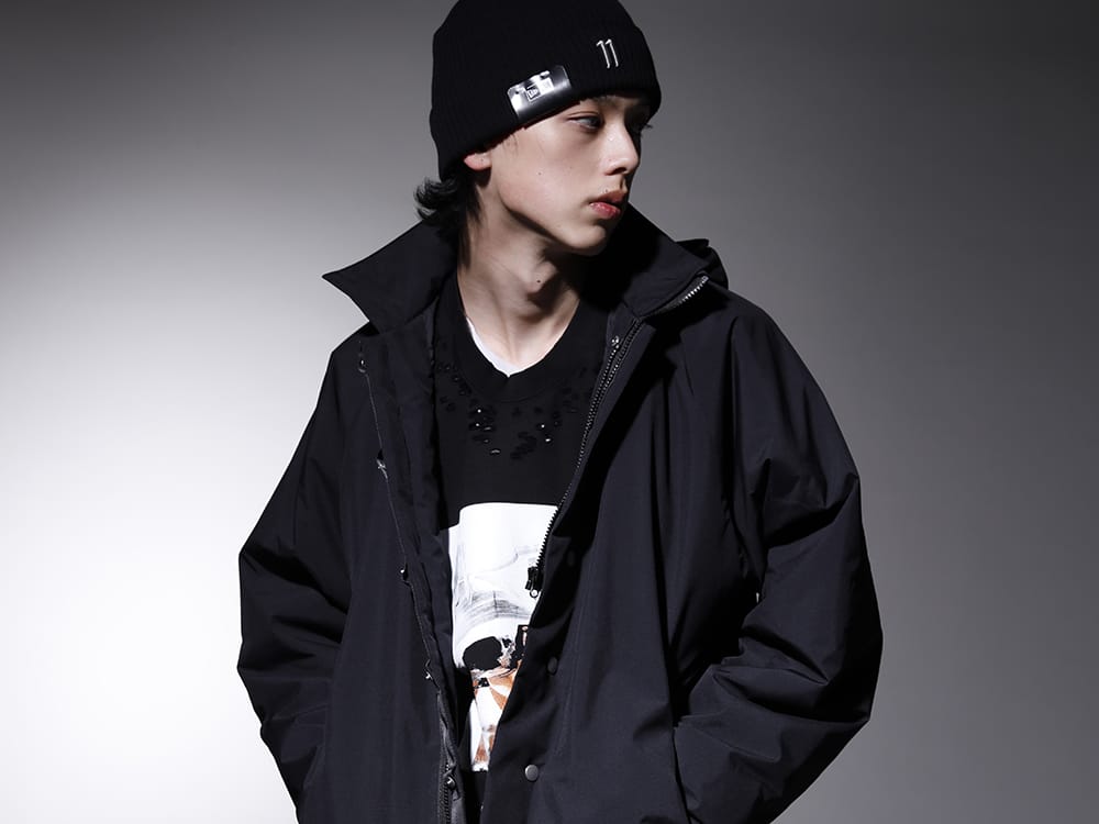 ACRONYM / JULIUS / 11 by Boris Bidjan Saberi 2023SS - The best coach jacket with attention to detail - J95-PL(Insulated Coach Jacket) 807CUM4-Black(Cotton Sweat Damaged Pullover Black) BEANIE1-11xNE-Black-light-gray(11 by BBS × New Era - BEANIE1 11xNE Black × Light Grey) - 2-004