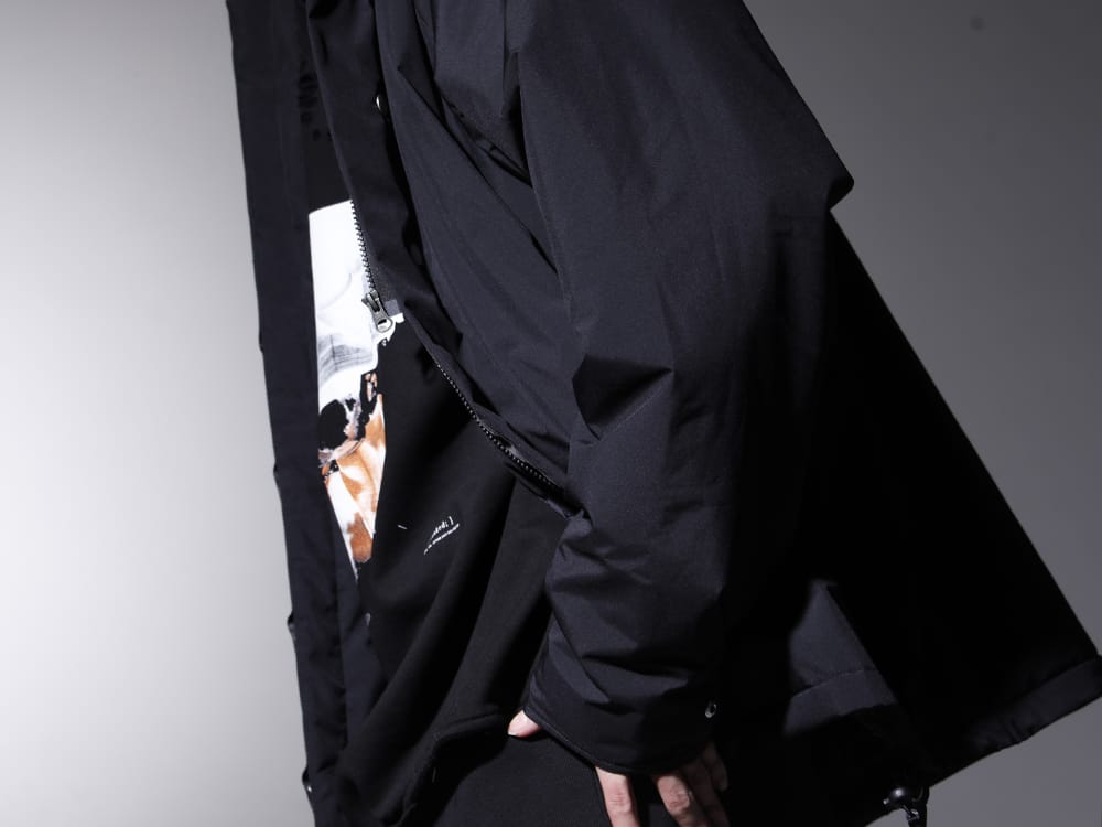 ACRONYM / JULIUS 2023SS - The best coach jacket with attention to detail - sj.J95-PL(Insulated Coach Jacket) 807CUM4-Black(Cotton Sweat Damaged Pullover Black) - 2-005