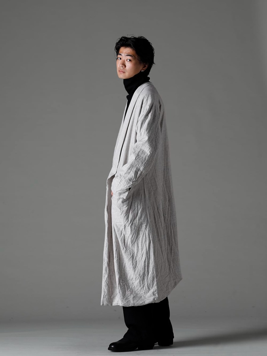 Garment Reproduction of Workers(ガーメント リプロダクション オブ ワーカース) 22-23AW(秋冬) シンプルながら味わい深いデザイン - Berger-Coat-Shawl-Collar-Nel-Natural バーガー コート ショール カラー ネル ナチュラル - Bretagne-pants-Long-Wool-Black ブルターニュ パンツ ロング ウール ブラック - 788Z_H バックジップブーツ ダブルソール - ホース フルグレイン レザー 1-001