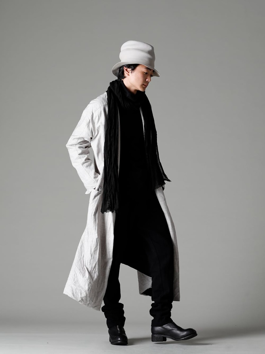 Garment Reproduction of Workers(ガーメント リプロダクション オブ ワーカース) 22-23AW(秋冬) ネル ナチュラル コーディネートパターン  - Berger-Coat-Shawl-Collar-Nel-Natural バーガー コート ショール カラー ネル ナチュラル - UP110-354B コントゥア パンツ 2.0 - PL0FZ オーソピーディック デコルテ シューズ ダブルソール ホース フルグレイン - PL0FZ 2-005