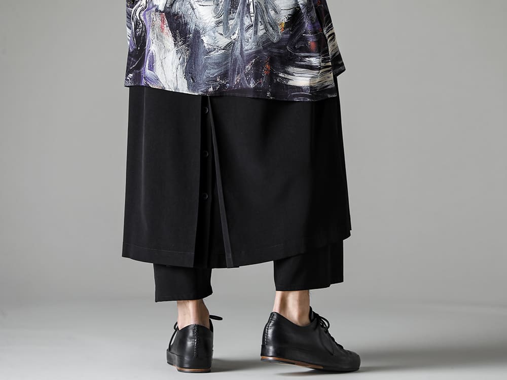 Yohji Yamamoto 23SS Standard wrap pants that give off a spring-like feel - HZ-P16-500-standard wrap pants - Handsewn-Classic-Lo-Handsawn Classic Low 3-004