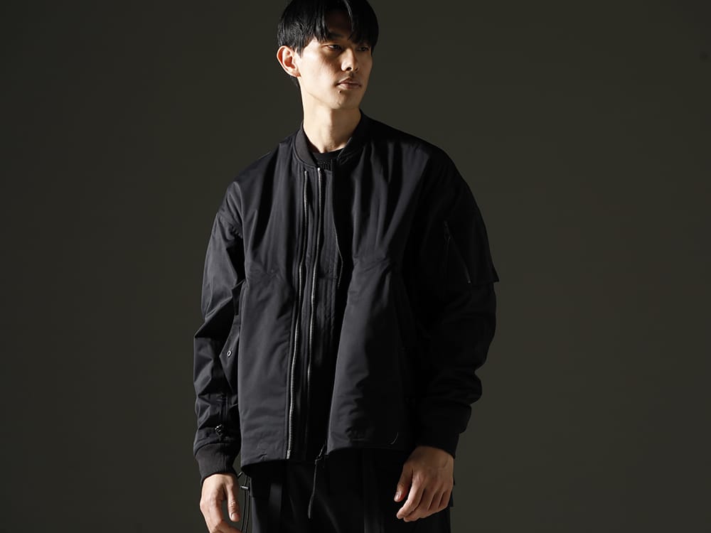 The Viridi-anne 2023SS - A jacket that combines functional detail with minimal use  - VI-3558-06-Black(Water Repellent Bomber Jacket Black) - 2-001
