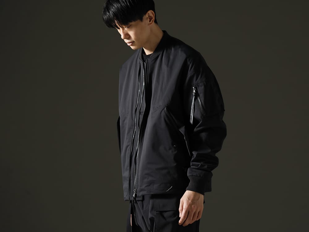 The Viridi-anne 2023SS - A jacket that combines functional detail with minimal use  - VI-3558-06-Black(Water Repellent Bomber Jacket Black) - 2-002