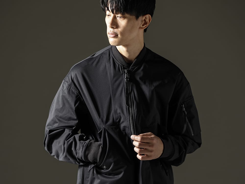 The Viridi-anne 2023SS - A jacket that combines functional detail with minimal use  - VI-3558-06-Black(Water Repellent Bomber Jacket Black) - 2-010