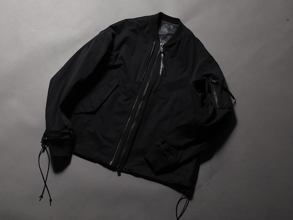 The Viridi-anne 2023SS - A jacket that combines functional detail with minimal use  - VI-3558-06-Black(Water Repellent Bomber Jacket Black) - 2-011