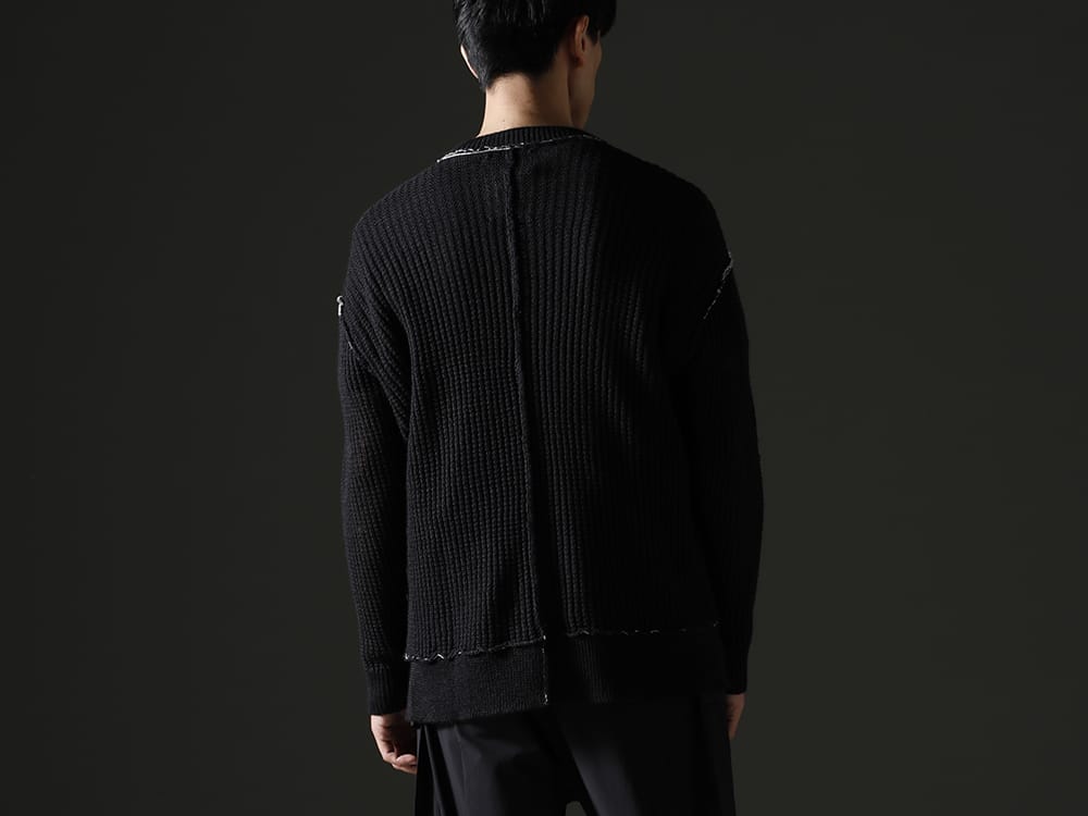 The Viridi-anne 2023SS - A jacket that combines functional detail with minimal use  - VI-3585-07-Black(Hard Twisted Ramie Yarn Sweater Black) - 2-017