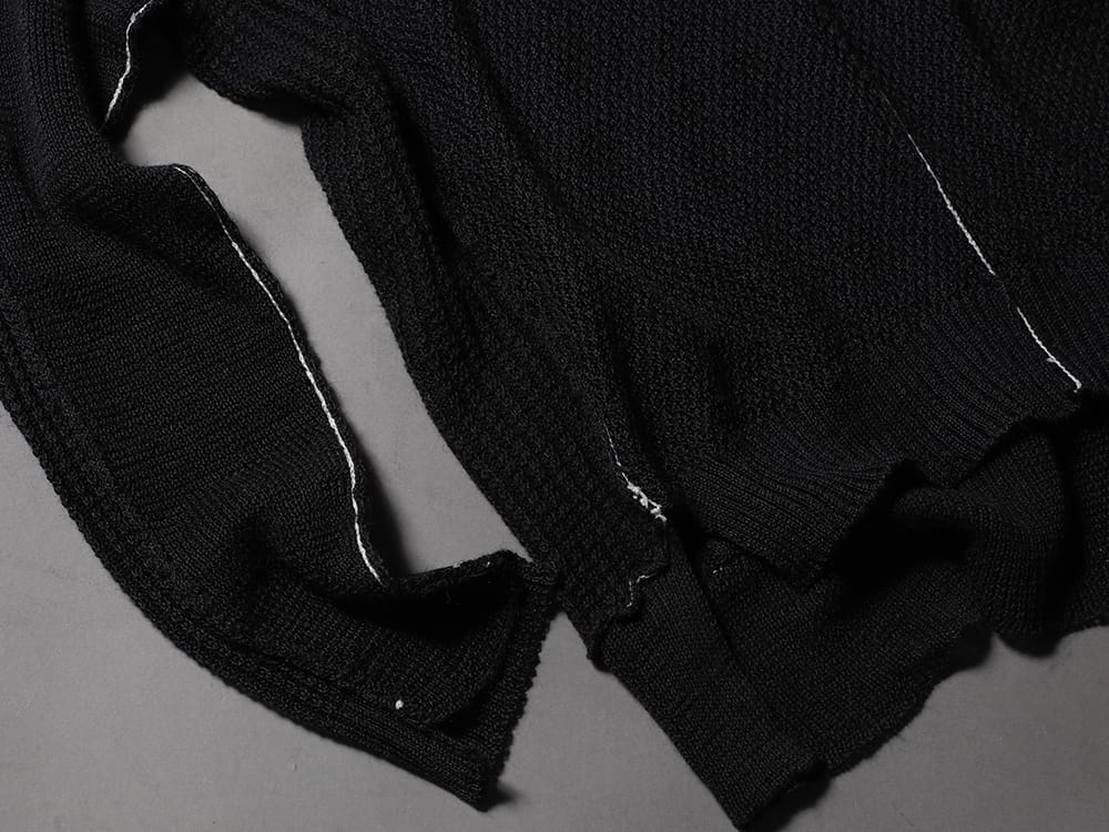The Viridi-anne 2023SS - A jacket that combines functional detail with minimal use  - VI-3585-07-Black(Hard Twisted Ramie Yarn Sweater Black) - 2-020