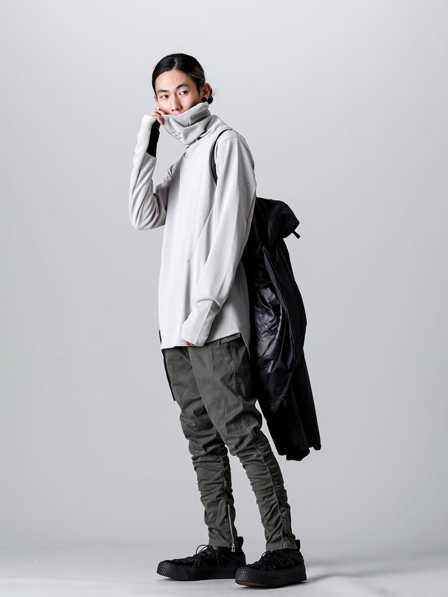 CIVILIZED - シヴィライズド 22-23AW 雪の日などに耳まで覆うことが可能なバラクラバネックL/ - CL-2330 - モーターサイクル ジャケット - CM-2301-Gray - バラクラバ ネック LS Gray - RB-410-D.Khaki - モーターサイクル イージー D.カーキ  4-001