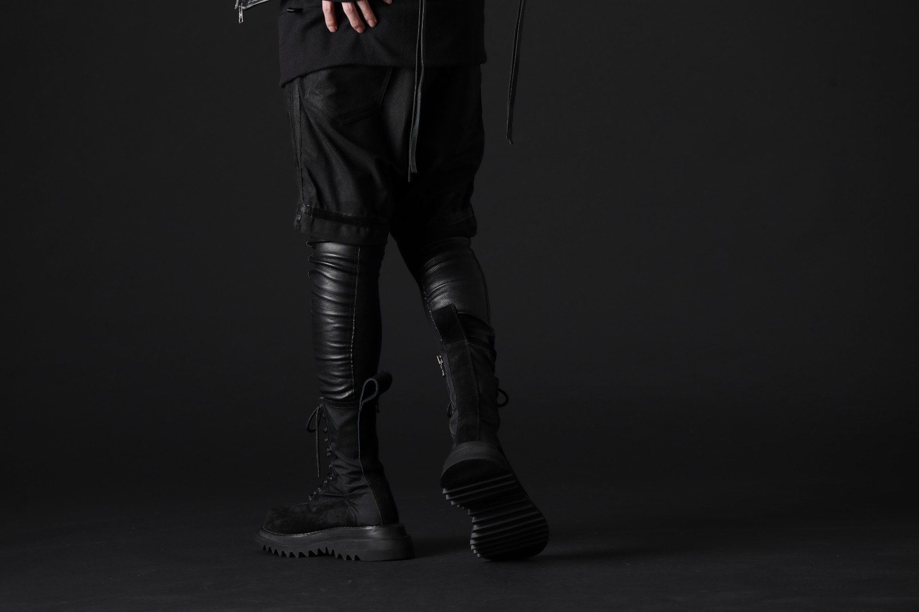 GalaabenD x kiryuyrik 2022-23AW All Black Biker Styling