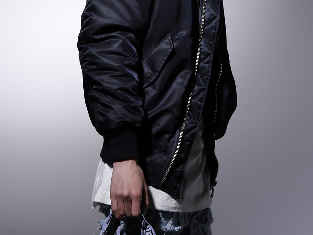 フェノメノン 2023SS - ミリタリーの雰囲気漂うジャケットに存在感ある小物をプラス - ILLJK22A-007-black(クロス フライトジャケット ブラック) - 2-005