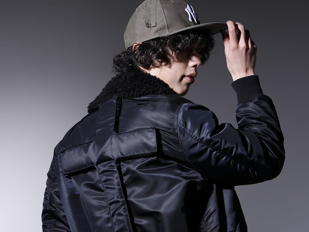 フェノメノン / ニュークリア 2023SS - ミリタリーの雰囲気漂うジャケットに存在感ある小物をプラス - ILLJK22A-007-black(クロス フライトジャケット ブラック) NV_002-Vintage-Green(NVロゴ フロント アーミーコットンキャップ ヴィンテージグリーン) - 2-006