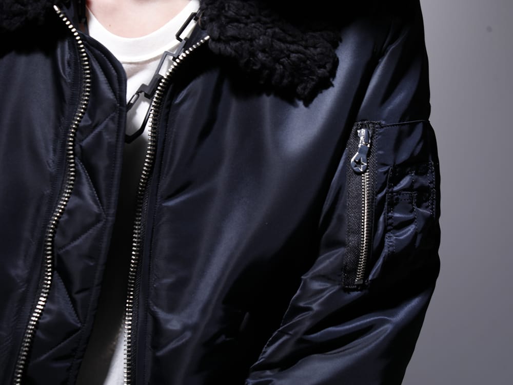 フェノメノン 2023SS - ミリタリーの雰囲気漂うジャケットに存在感ある小物をプラス - ILLJK22A-007-black(クロス フライトジャケット ブラック) - 2-008