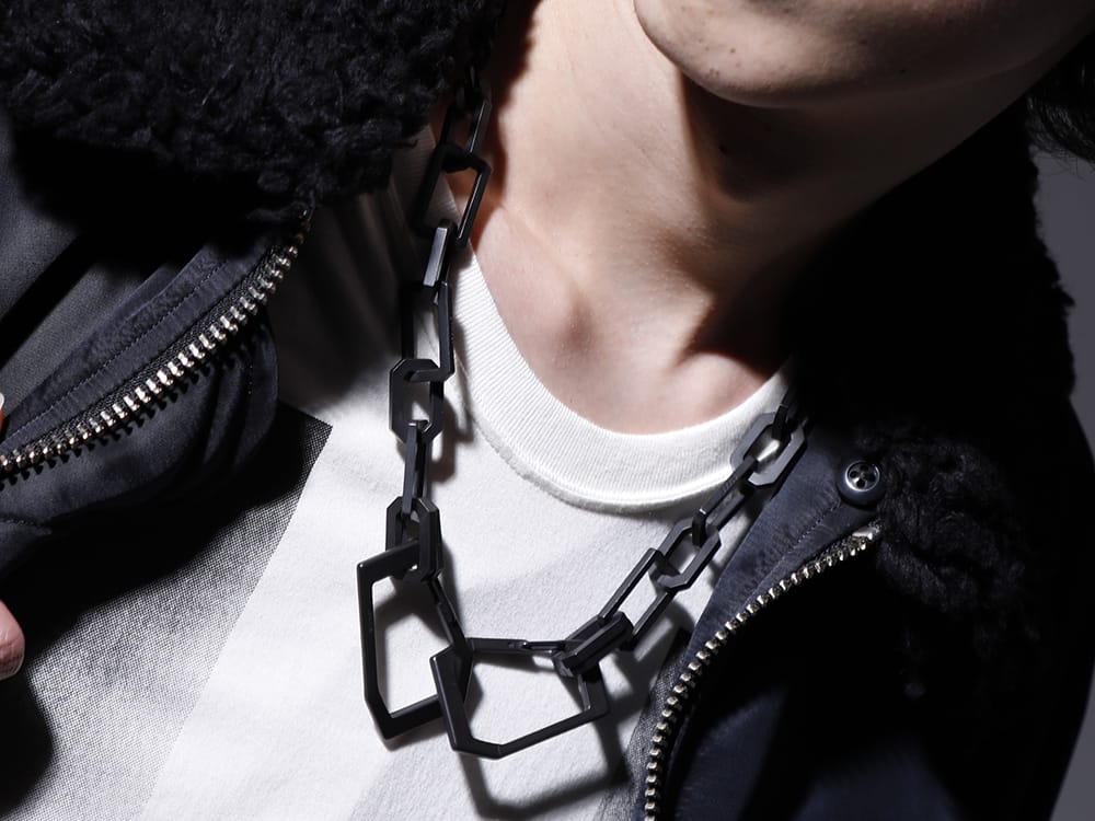 ユリウス  2023SS - ミリタリーの雰囲気漂うジャケットに存在感ある小物をプラス - 817ACU15-black(チェーンネックレス ブラック) - 2-009