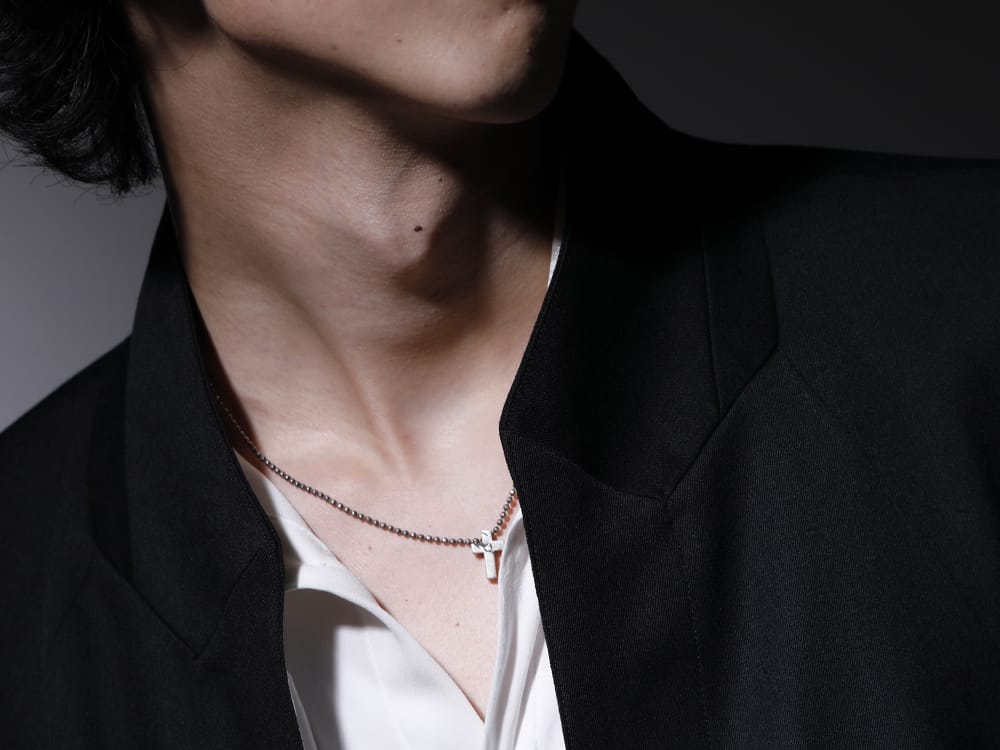 kiryuyrik 2022-23AW - This shirt features kiryuyrik's signature flared design. - KN-UAC95-01STN-silver(Cross Choker ver.1 Silver) - 2-014