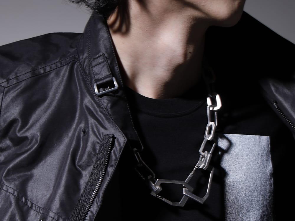 JULIUS 2023SS - Military look with a touch of luxury. - 817ACU15-silver(Chain Necklace Silver) - 2-009