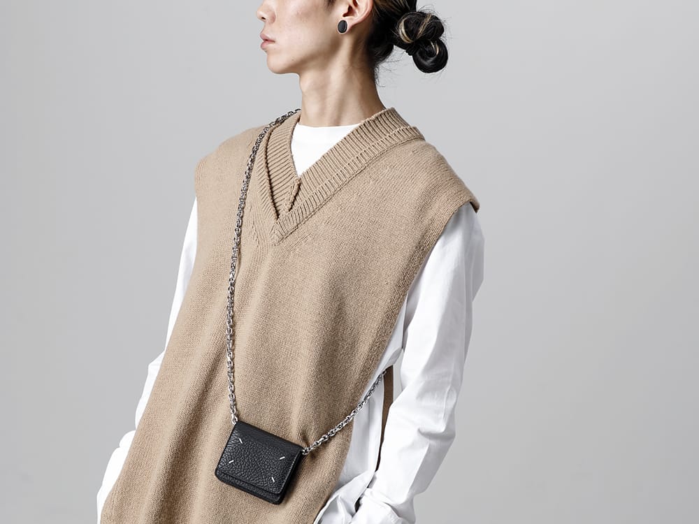 Maison Margiela - メゾン マルジェラ 2023SS 見出し2  - SA3UI0009 - スモール チェーン ウォレット - SI1TH0001-Beige - ストール Beige - S50KA0530 - ドローストリング パンツ 2-002