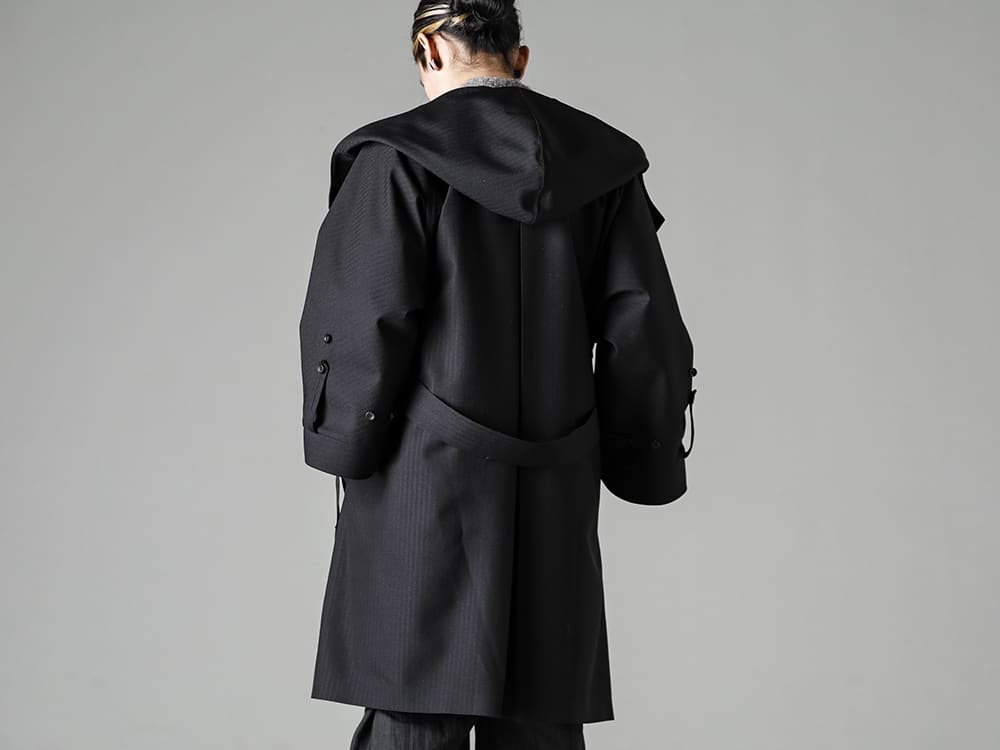 Norwegian Rain-ノルウェージャンレイン 22-23AW(秋冬) 暴風や雪、雨の日でもストレスフリーにファッションを楽しめる本格2wayレインコート  - Rive-Gauche-Redux-Unisex-Herringbone-Black-リヴ ゴージュ リダックス ユニセックス - KNIT#58-ニット#58 ナチュラル グレー アイスランド ウール - 014TS2-Taupe-コットンウールジャージーロングスリーブ Tシャツ トープ  2-006