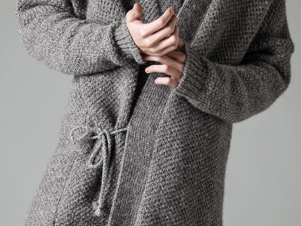 Norwegian Rain-ノルウェージャンレイン 22-23AW(秋冬) 抜群の本性能を誇るアイスランディックウールカーディガン - KNIT#58-ニット#58 ナチュラル グレー アイスランド ウール - 014TS2-Taupe-コットンウールジャージーロングスリーブ Tシャツ トープ -3 3-003