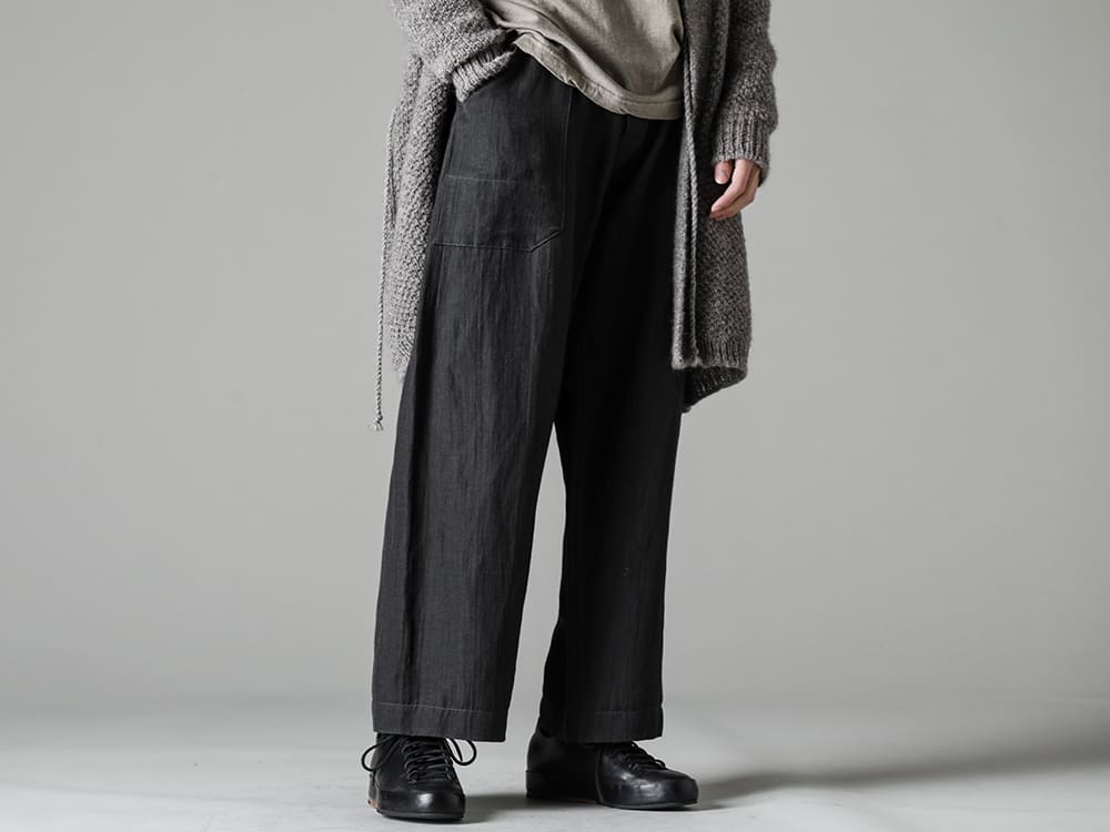 Norwegian Rain-ノルウェージャンレイン 22-23AW(秋冬) ベーシックデザイン故にどんなスタイルにもマッチするレザースニーカー - TROUSERS#67-トラウザー #67 スミ ウール/リネン ツイル - Handsewn-Classic-Lo-ハンドソーン クラシック ロー 4-002