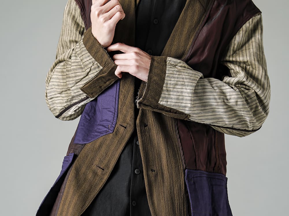 ZIGGY CHEN-ジギーチェン 22-23AW(秋冬) 裏の細部までこだわりを感じるハイクオリティジャケット - 0M2230919-ウルトラライトウェイト 2ボタンブレザー - 0M2230709-マンダリンカラー ポケットシャツ - 0M2230516-スリットトラウザーズ - Handsewn-Classic-Lo-ハンドソーン クラシック ロー 3-005