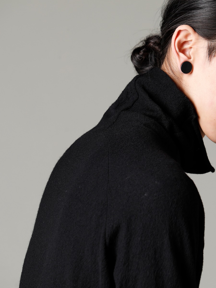 KLASICA(クラシカ) 22-23AW(秋冬) こだわりの生地をシンプルなデザインで魅せる - TTW-jw-blk ウールジョーゼットボトルネック ブラック 3-004