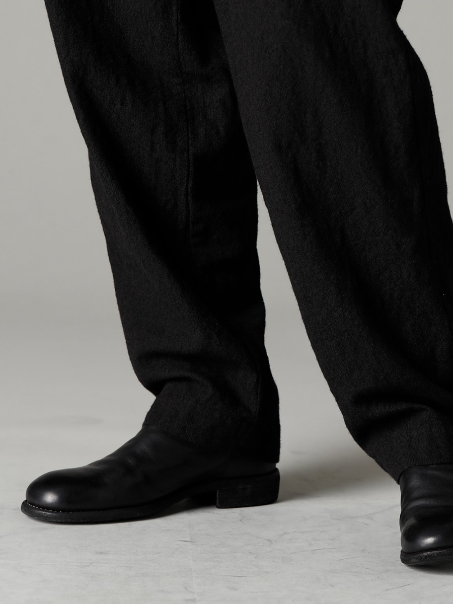 KLASICA(クラシカ) 22-23AW(秋冬) こだわりの生地をシンプルなデザインで魅せる - villa-b-22-23aw ワイド イージー パンツ - 988X バックジップミドルブーツ - ホースフルグレインレザー - 988X 3-005